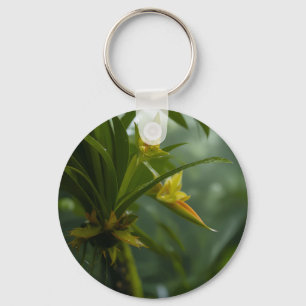 Llavero Selva tropical de orquídeas amarillas