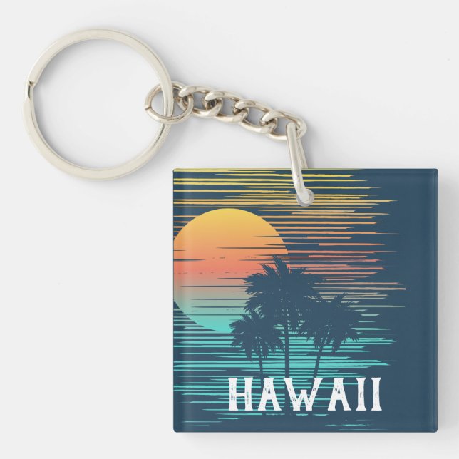 Llavero Selva tropical Hawaii Sunset Sunrise (Frente)
