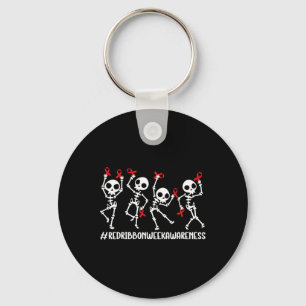 Llavero Semana de la cinta roja Conciencia Skeleton Mujere