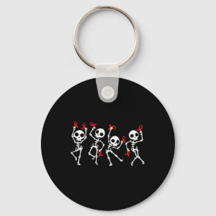 Llavero Semana de la cinta roja Conciencia Skeleton Mujere