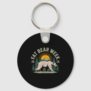 Llavero Semana del Oso Gordo Vintage Retro Oso Pardo Retro