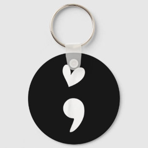 Llavero Semicolón Ansiedad cardíaca Sensibilización sobre