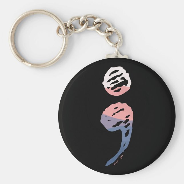 Llavero Semicolón - Asuntos de salud mental (Frente)