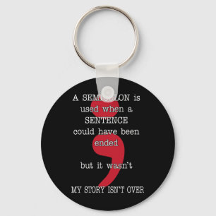 Llavero Semicolón Prevención del suicidio Conciencia de mi
