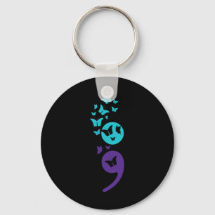 Llavero Semicolón Sensibilización sobre el suicidio Salud