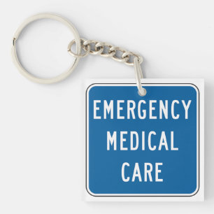 Llavero Señal de carretera de atención médica de emergenci