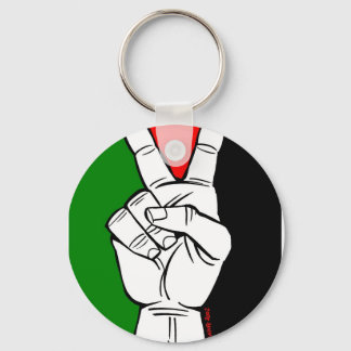 LLAVERO SEÑAL DE PAZ DE LA BANDERA PALESTINA