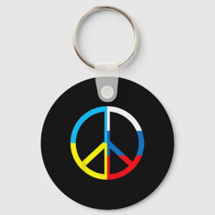 Llavero Señal de Paz En Ucrania Y Bandera Rusa - Guisante 