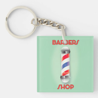 Llavero Señal de poste vintage de barbería