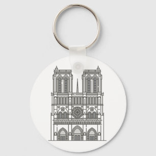 Llavero Señal del mundo de la catedral de Notre Dame