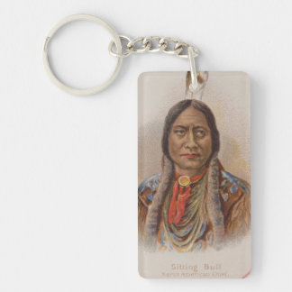 Llavero Señales de humo: El jefe indio lakota está sentado
