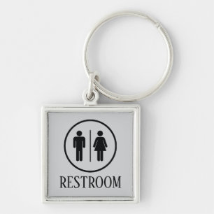 Llavero Señalización simple y elegante para baño