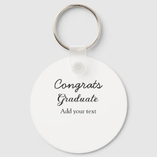 Llavero Sencillas felicitaciones mínimas graduación añadir