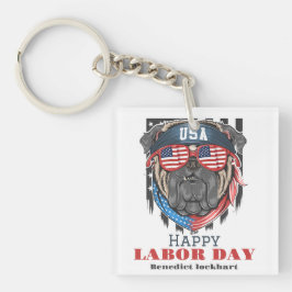 Llavero Sencillo Día del Trabajo Elegante con camiseta con