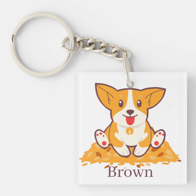 Llavero Sencillo lindo Feliz Día de Acción de Gracias Comb (Frente)