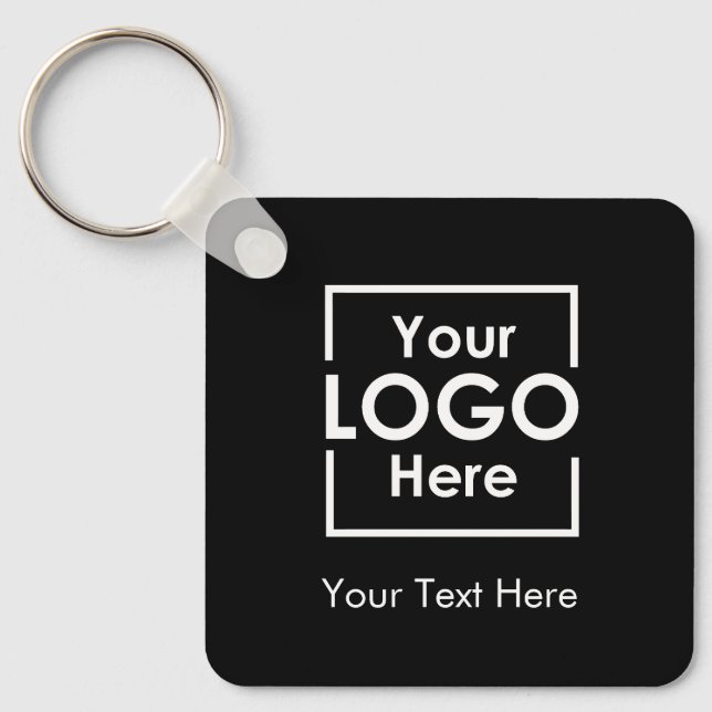 Llavero Sencillo logotipo comercial personalizado Texto ne (Anverso)