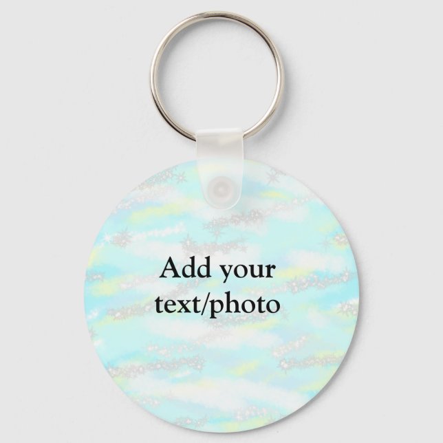 Llavero Sencillo purpurina pastel colorido añade tu foto d (Anverso)