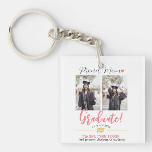 Llavero Sencillo y elegante tapón de oro de graduación gra