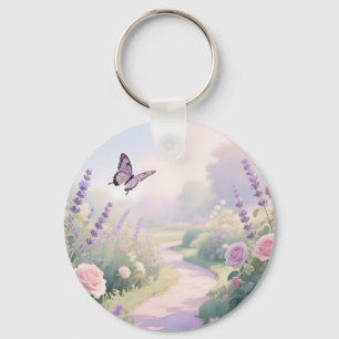 Llavero Sendero de Mariposas en el Jardín de Rosas Lavanda