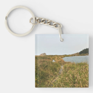 Llavero Sendero del río en Cape Blanco, costa de Oregón