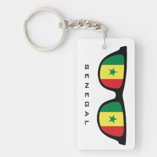 Llavero Senegal Shades personalizado cadena de texto y de 