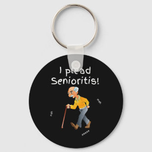 Llavero Senioristis de plomo. Hombre mayor anciano envejec
