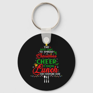Llavero Señora del almuerzo Navidad Xmas Cafetería escolar