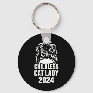 Llavero Señora Gata sin Hijos 2024 Moño Desordenado Bander