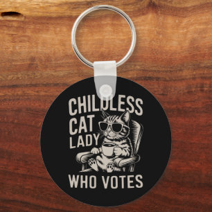 Llavero Señora Gata sin Hijos Voto Elección 2024 Kamala