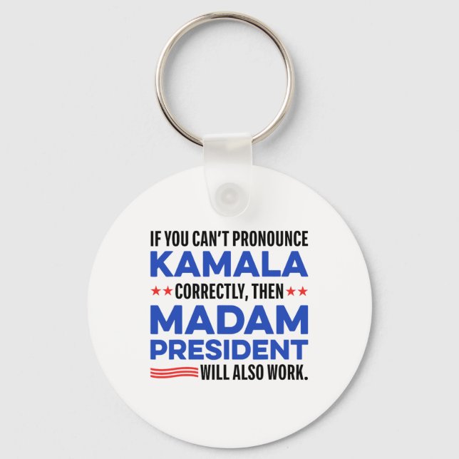 Llavero Señora Harris, Presidenta 2024, Diciendo Para Homb (Anverso)