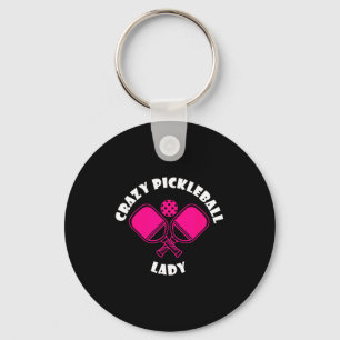 Llavero Señora loca del pickleball mujeres divertidas pick
