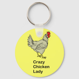 Llavero Señora loca del pollo