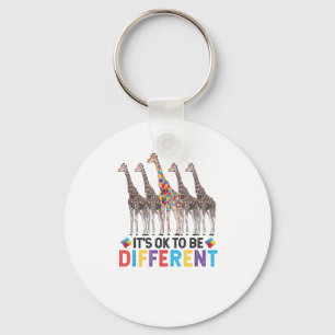 Llavero Sensibilización sobre autismo animal de jirafa abu