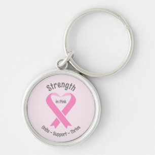 Llavero Sensibilización sobre el cáncer de mama Cinta rosa