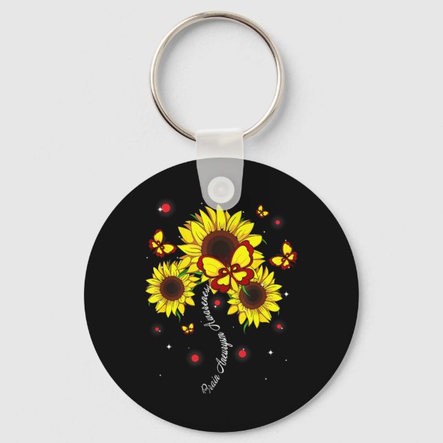 Llavero Sensibilización sobre el neuralismo del cerebro Ma (Anverso)