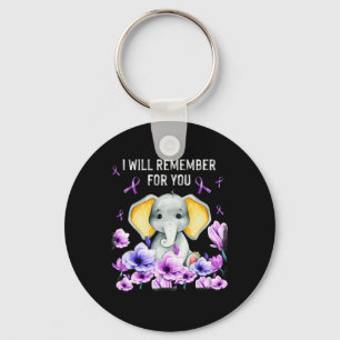 Llavero Sensibilización sobre Heimerheimer Elefante Cuerdo