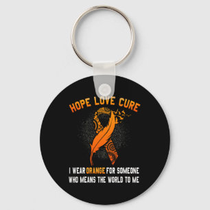 Llavero Sensibilización sobre la leucemia Cáncer Naranja C
