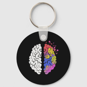Llavero Sensibilización sobre la salud mental en el cerebr
