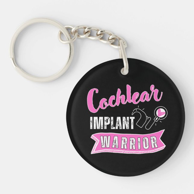 Llavero Sensibilización sorda - Guerrero del Implante Coch (Frente)