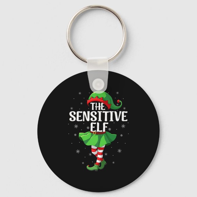 Llavero Sensitive Elf Christmas Girls Women Elf Squad Xmas (Anverso)