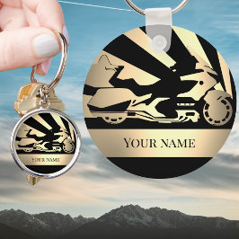 Llavero Sepia de motociclismo de motocicleta de Keychain
