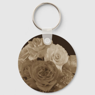 Llavero Sepia Rose Bouquet