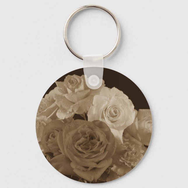 Llavero Sepia Rose Bouquet (Anverso)