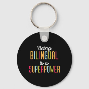 Llavero Ser Bilingüe Es Un Superpoder Idioma Dual Bilingüi