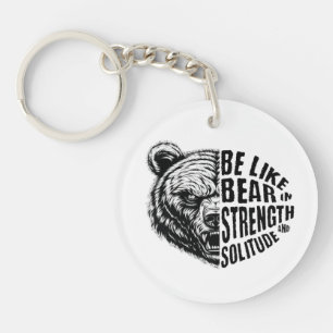 Llavero Ser como el oso con fuerza y soledad