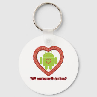 Llavero ¿Serás Mi Valentín? (Ventilador de Android / Lover