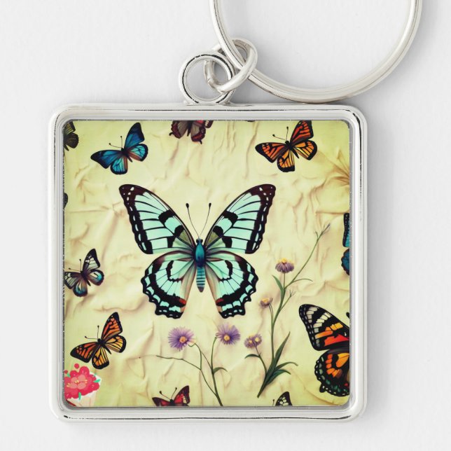 Llavero "Serene Butterfly Elegance" (Frente)