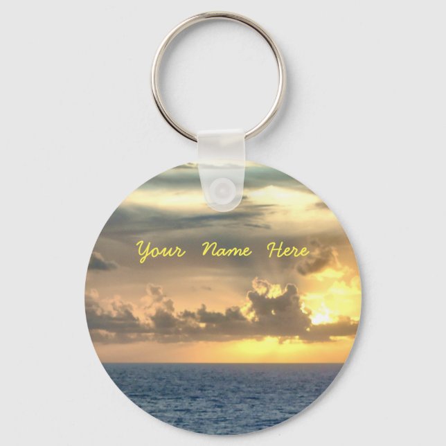 Llavero Serene Sunrise Personalizado (Anverso)
