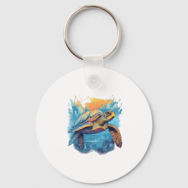 Llavero Serene Underwater Turtle Copy (Anverso)
