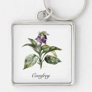 Llavero Serene Watercolor Comfrey, personalizado